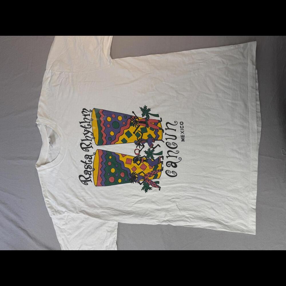 Vtg Cancun Rasta T-Shirt Rasta Rhythm Cancun Mexico Xl